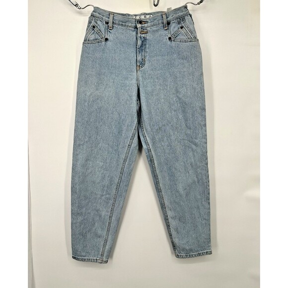 Vintage Y2K 90s Mom jeans High Waisted Zena Jean Ultra Light Wash Size 11/30 - Picture 1 of 15